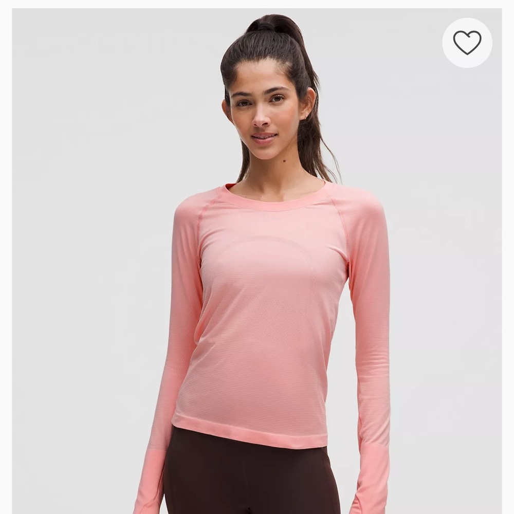 Lululemon Athletica Pink Fitted Long Sleeve Tee